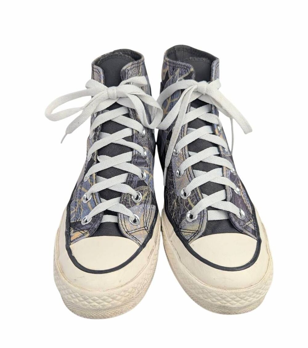 Converse Chuck 70 Gray & Blue tropical leaf hi top sneaker womens 7.5 mens 5.5 - Picture 4 of 8